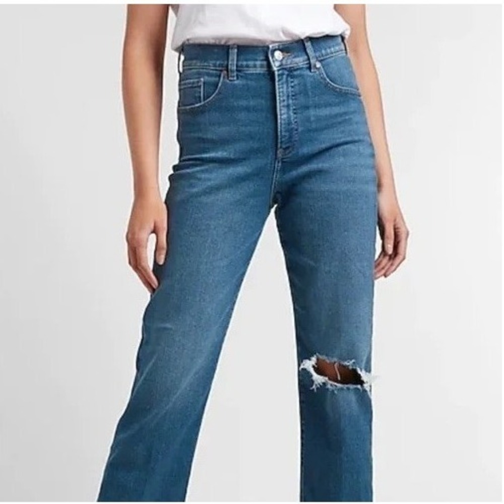 Express Modern Straight Super High-Rise Jeans Size 8R‎